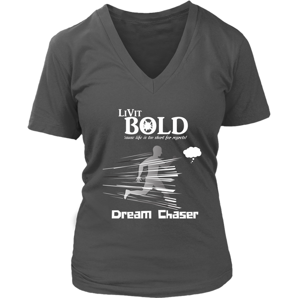 LiVit BOLD District Women's V-Neck Shirt - Dream Chaser - LiVit BOLD