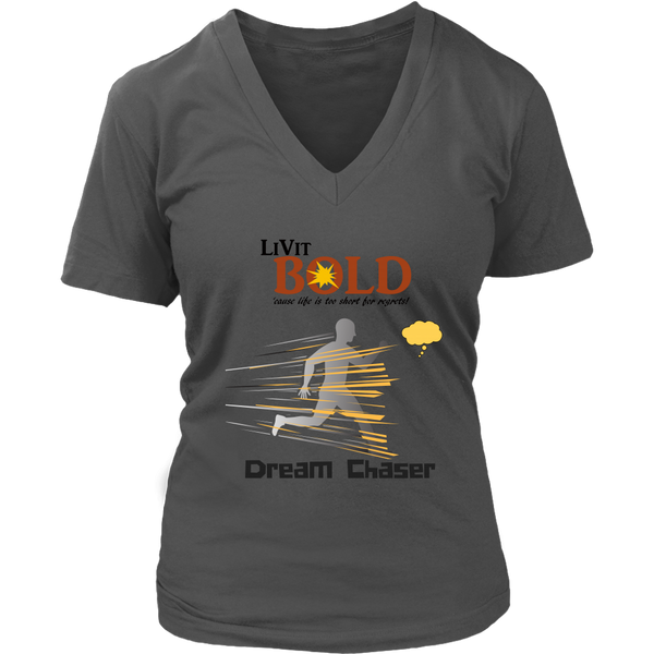 LiVit BOLD District Women's V-Neck Shirt - Dream Chaser - LiVit BOLD