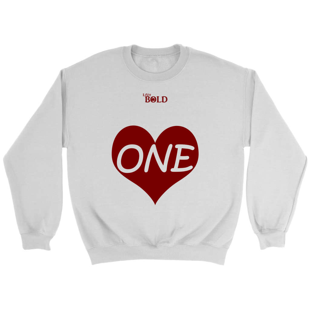 ONE LOVE - Unisex Crewneck Sweatshirt - LiVit BOLD - 3 Colors - LiVit BOLD
