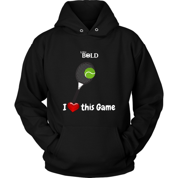LiVit BOLD Hoodies for Men & Women - I Heart this Game - Tennis - LiVit BOLD