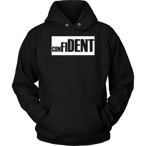 CONFIDENT Front and Back Print Unisex Hoodie - 12 Colors - LiVit BOLD - LiVit BOLD