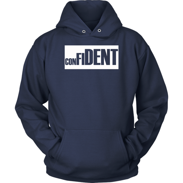 CONFIDENT Front and Back Print Unisex Hoodie - 12 Colors - LiVit BOLD - LiVit BOLD
