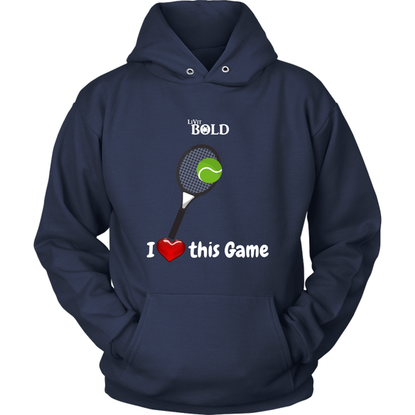 LiVit BOLD Hoodies for Men & Women - I Heart this Game - Tennis - LiVit BOLD