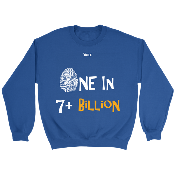 One In 7 Plus Billion - Men's Crewneck Sweatshirt - 7 Colors - LiVit BOLD - LiVit BOLD