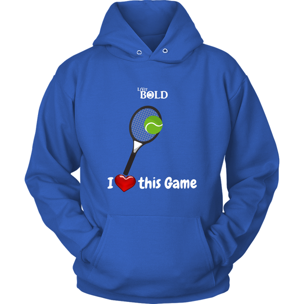 LiVit BOLD Hoodies for Men & Women - I Heart this Game - Tennis - LiVit BOLD