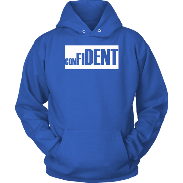CONFIDENT Front and Back Print Unisex Hoodie - 12 Colors - LiVit BOLD - LiVit BOLD