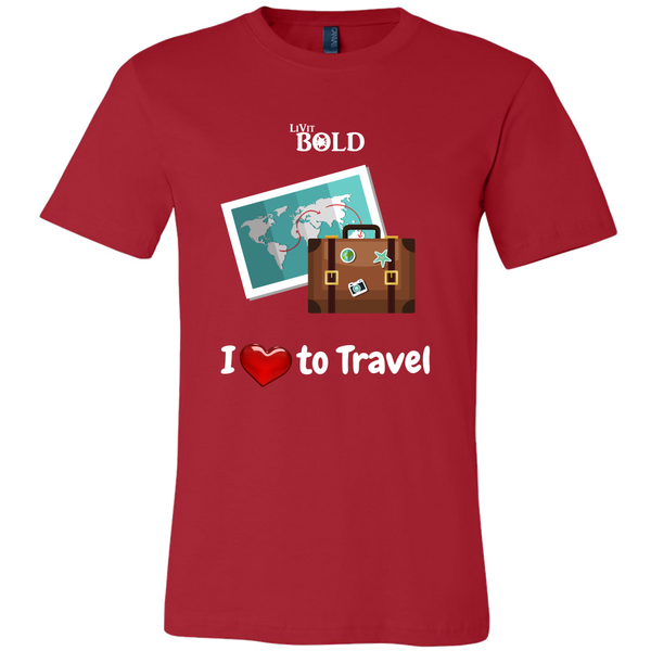 LiVit BOLD Canvas Men's Shirt - I love to Travel - LiVit BOLD