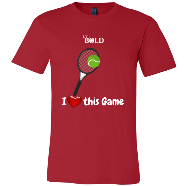 LiVit BOLD Canvas Men's Shirt - I Heart This Game - Tennis - LiVit BOLD