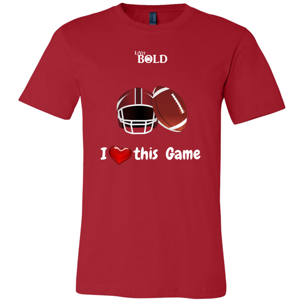 LiVit BOLD Canvas Men's Shirt - I Heart This Game - Football - LiVit BOLD