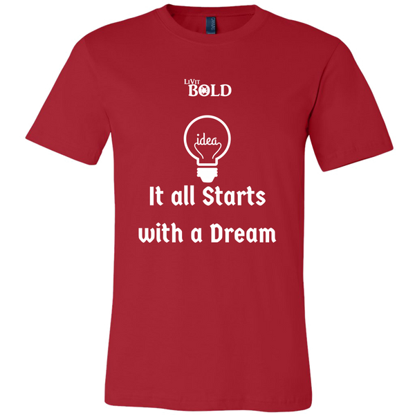 LiVit BOLD Canvas Men's Shirt - It all starts with a dream - LiVit BOLD