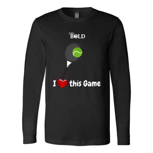 LiVit BOLD Canvas Long Sleeve Shirt - I Heart this Game - Tennis - LiVit BOLD