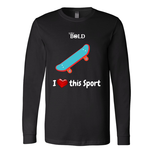 LiVit BOLD Canvas Long Sleeve Shirt - I Heart this Sport - Skateboarding - LiVit BOLD