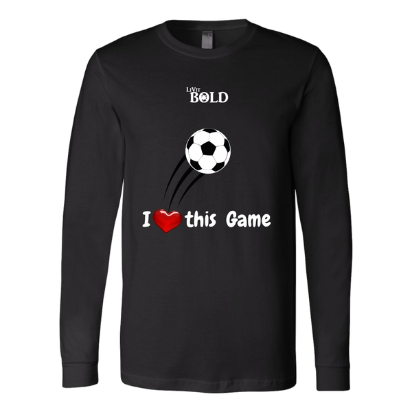 LiVit BOLD Canvas Long Sleeve Shirt - I Heart this Game - Soccer - LiVit BOLD