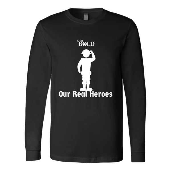 LiVit BOLD Canvas Long Sleeve Shirt - Our Real Heroes - Army Style - LiVit BOLD
