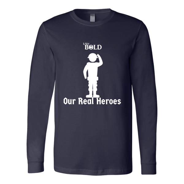 LiVit BOLD Canvas Long Sleeve Shirt - Our Real Heroes - Army Style - LiVit BOLD