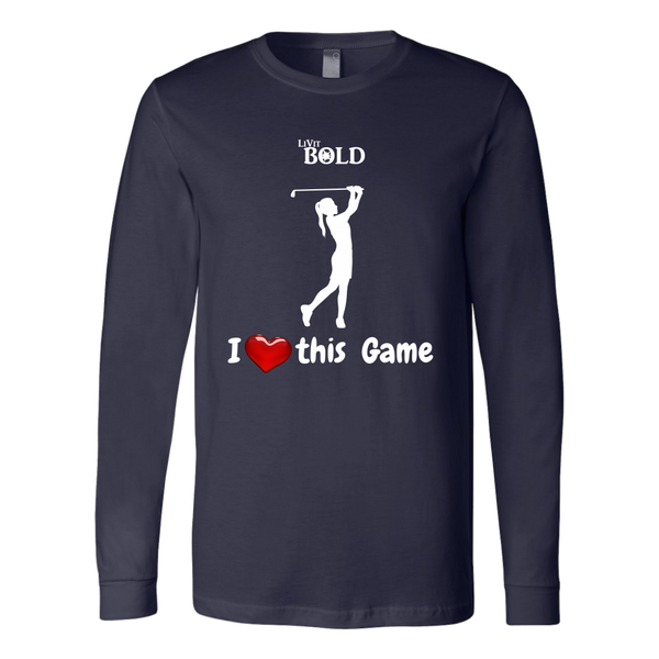 LiVit BOLD Canvas Long Sleeve Shirt - I Heart this Game - Golf - LiVit BOLD