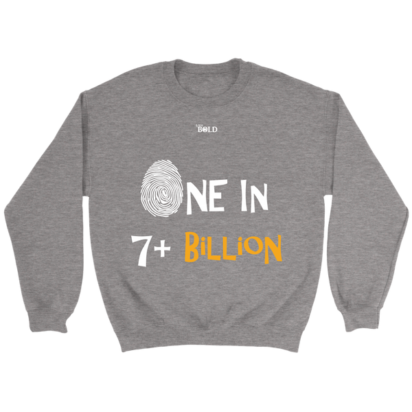 One In 7 Plus Billion - Men's Crewneck Sweatshirt - 7 Colors - LiVit BOLD - LiVit BOLD