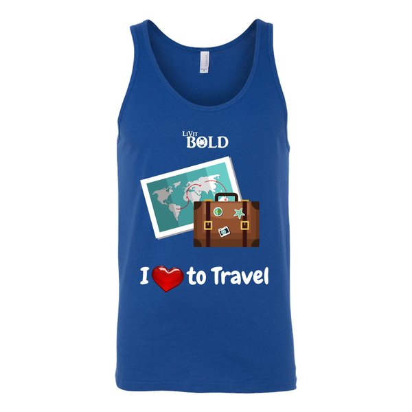 LiVit BOLD Unisex Tank - I love to Travel - LiVit BOLD