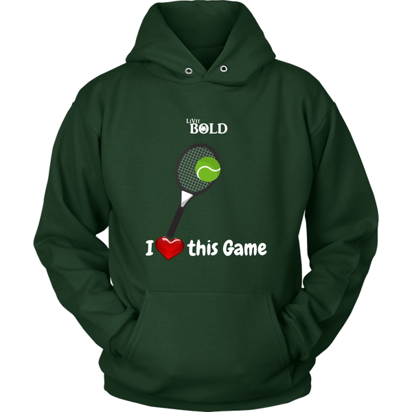 LiVit BOLD Hoodies for Men & Women - I Heart this Game - Tennis - LiVit BOLD