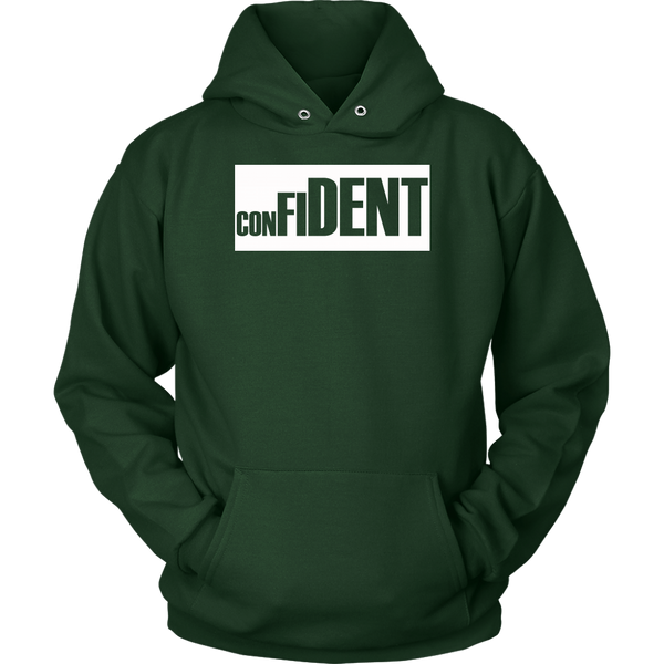 CONFIDENT Front and Back Print Unisex Hoodie - 12 Colors - LiVit BOLD - LiVit BOLD