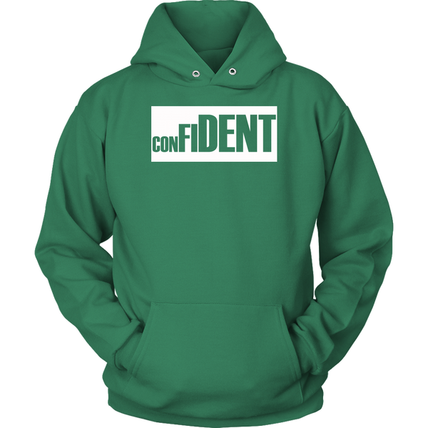 CONFIDENT Front and Back Print Unisex Hoodie - 12 Colors - LiVit BOLD - LiVit BOLD