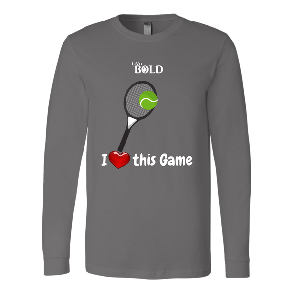 LiVit BOLD Canvas Long Sleeve Shirt - I Heart this Game - Tennis - LiVit BOLD