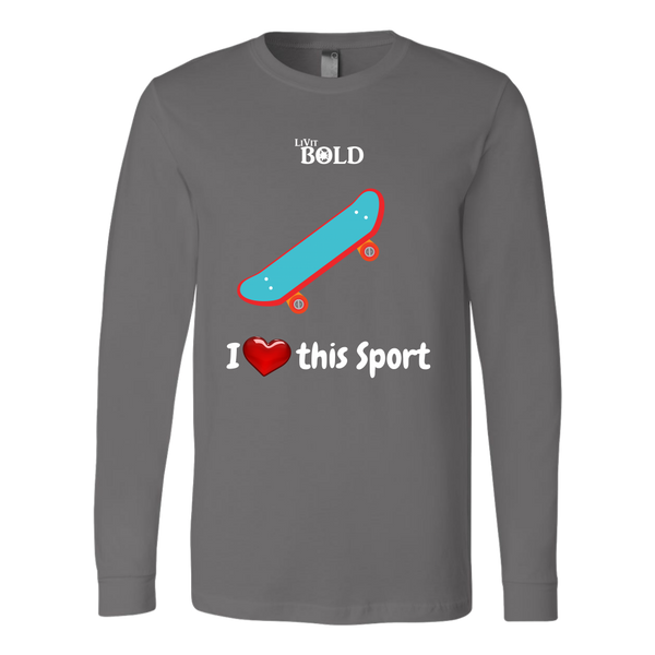 LiVit BOLD Canvas Long Sleeve Shirt - I Heart this Sport - Skateboarding - LiVit BOLD