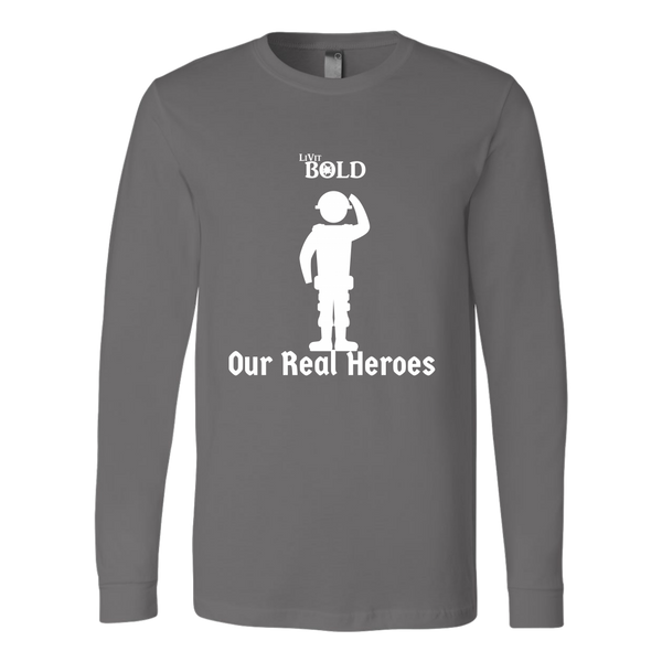 LiVit BOLD Canvas Long Sleeve Shirt - Our Real Heroes - Army Style - LiVit BOLD