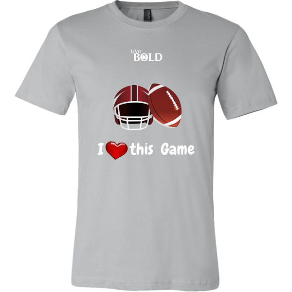 LiVit BOLD Canvas Men's Shirt - I Heart This Game - Football - LiVit BOLD