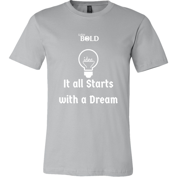 LiVit BOLD Canvas Men's Shirt - It all starts with a dream - LiVit BOLD