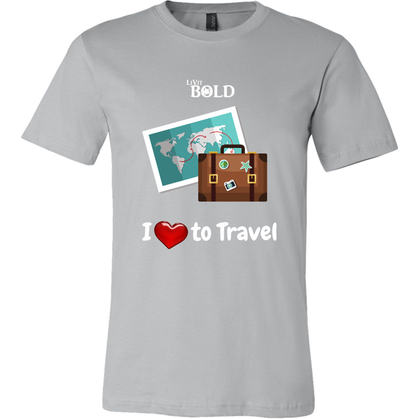 LiVit BOLD Canvas Men's Shirt - I love to Travel - LiVit BOLD