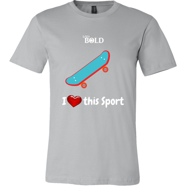 LiVit BOLD Canvas Men's Shirt - I Heart This Sport - Skateboard - LiVit BOLD