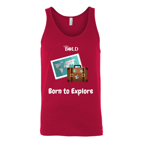LiVit BOLD Canvas Unisex Tank - Born to Explore - LiVit BOLD