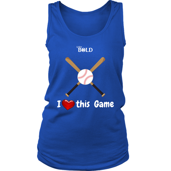 LiVit BOLD District Women's Tank - I Heart this Game - Baseball - LiVit BOLD