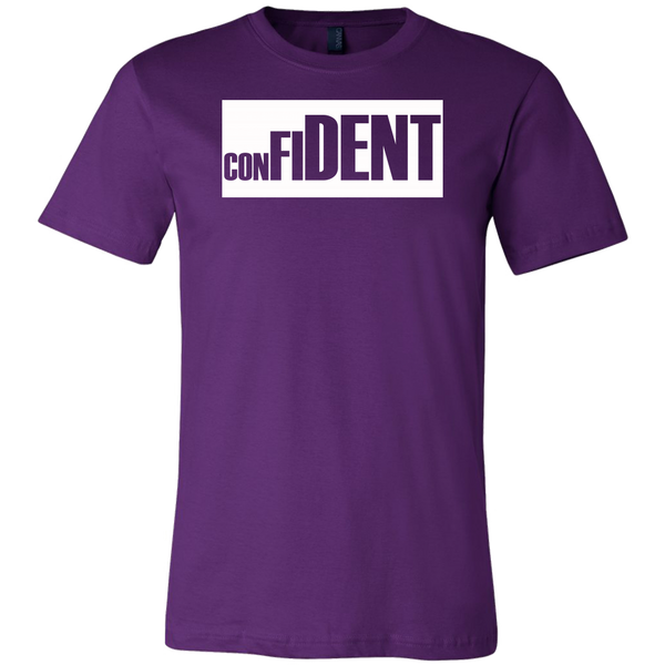 CONFIDENT Front and Back Print Men's T-Shirt - 16 Colors - LiVit BOLD - LiVit BOLD