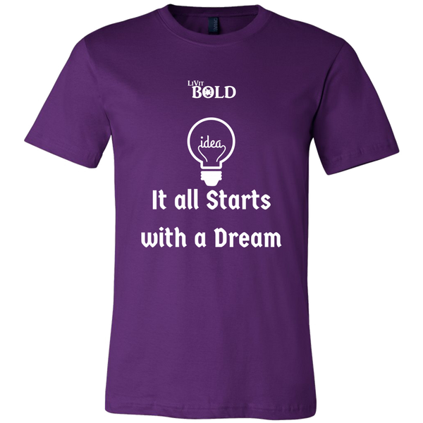LiVit BOLD Canvas Men's Shirt - It all starts with a dream - LiVit BOLD