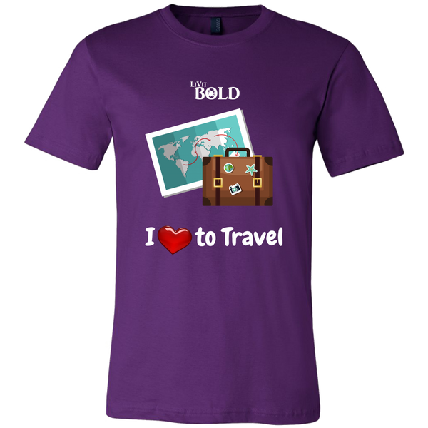 LiVit BOLD Canvas Men's Shirt - I love to Travel - LiVit BOLD