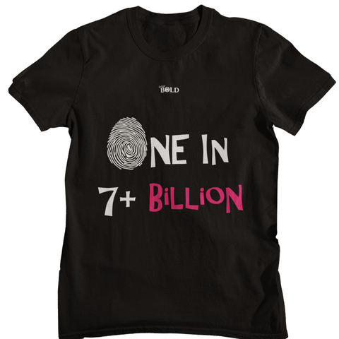 One in 7 Plus Billion Women's T-Shirt (Black)