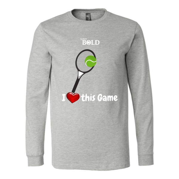 LiVit BOLD Canvas Long Sleeve Shirt - I Heart this Game - Tennis - LiVit BOLD