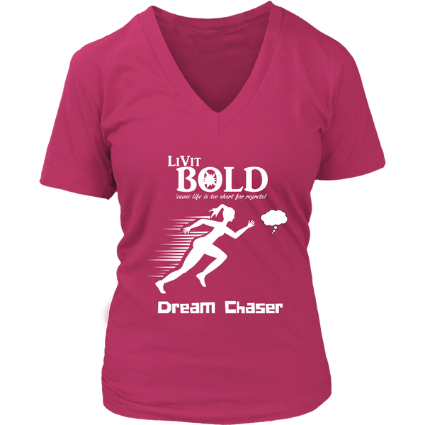 LiVit BOLD District Women's V-Neck Shirt - Dream Chaser - LiVit BOLD
