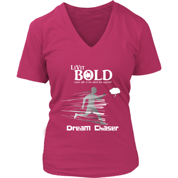 LiVit BOLD District Women's V-Neck Shirt - Dream Chaser - LiVit BOLD