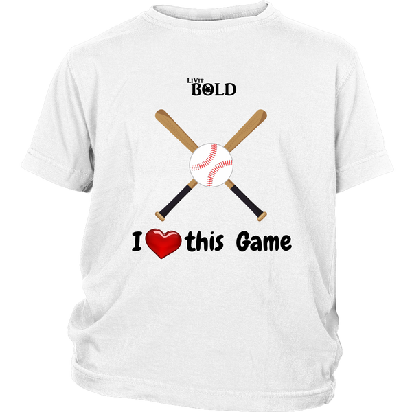LiVit BOLD District Youth Shirt -  I heart this Game - LiVit BOLD