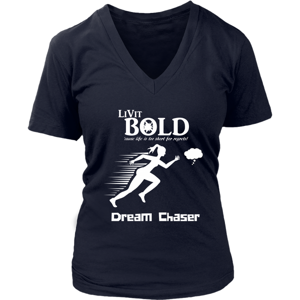 LiVit BOLD District Women's V-Neck Shirt - Dream Chaser - LiVit BOLD