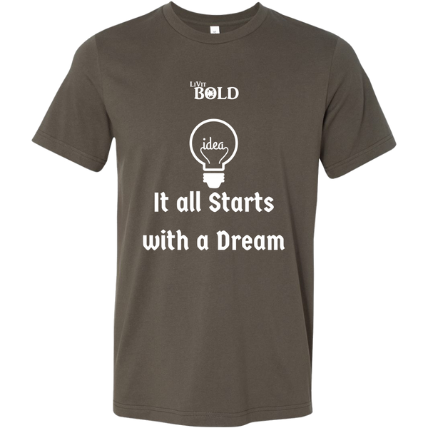 LiVit BOLD Canvas Men's Shirt - It all starts with a dream - LiVit BOLD