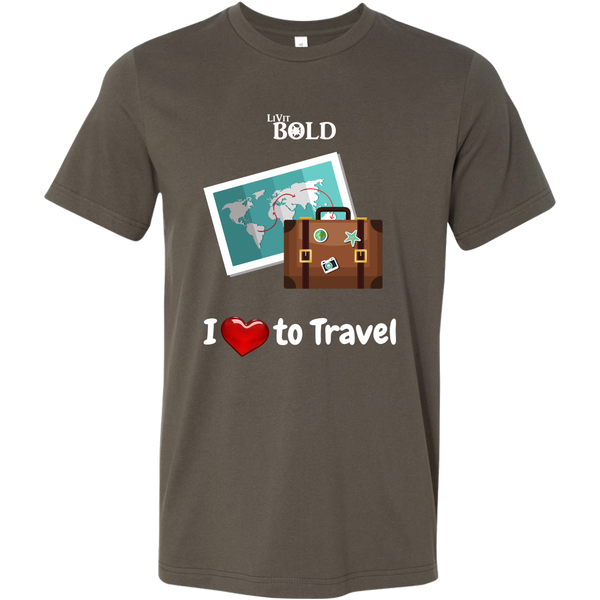 LiVit BOLD Canvas Men's Shirt - I love to Travel - LiVit BOLD