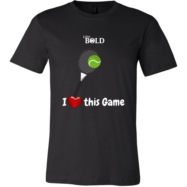 LiVit BOLD Canvas Men's Shirt - I Heart This Game - Tennis - LiVit BOLD
