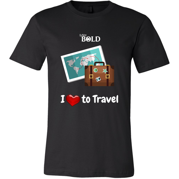 LiVit BOLD Canvas Men's Shirt - I love to Travel - LiVit BOLD