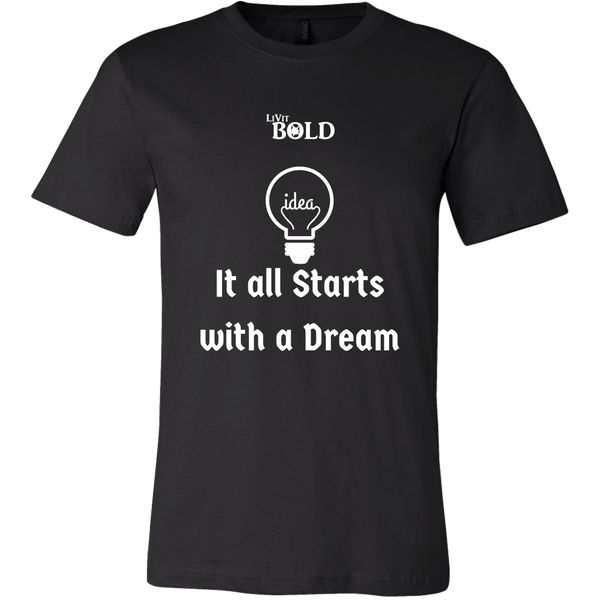 LiVit BOLD Canvas Men's Shirt - It all starts with a dream - LiVit BOLD