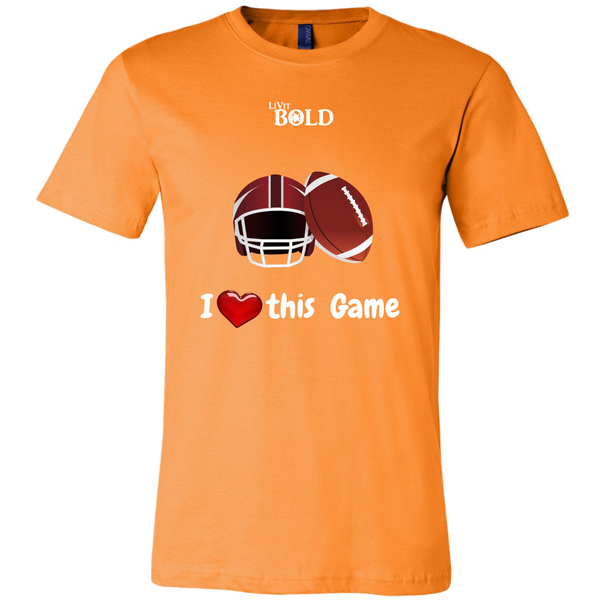 LiVit BOLD Canvas Men's Shirt - I Heart This Game - Football - LiVit BOLD