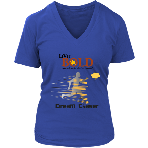 LiVit BOLD District Women's V-Neck Shirt - Dream Chaser - LiVit BOLD